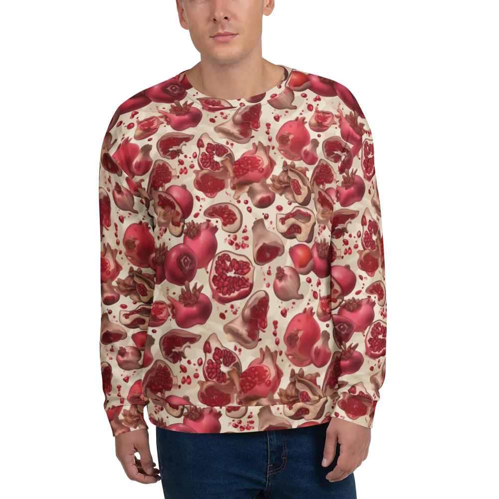 Pomegranate Atelier on Sweatshirt — Front
