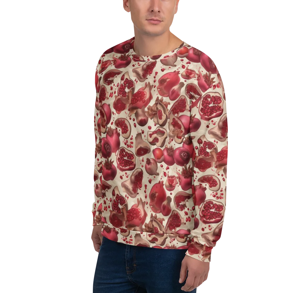 Pomegranate Atelier on Sweatshirt — Left Front