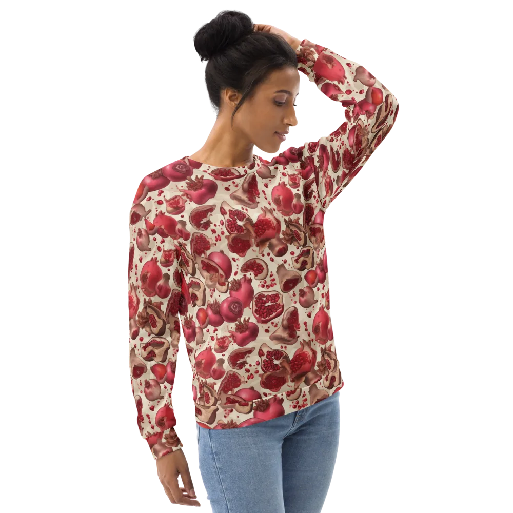 Pomegranate Atelier on Sweatshirt — Right Front
