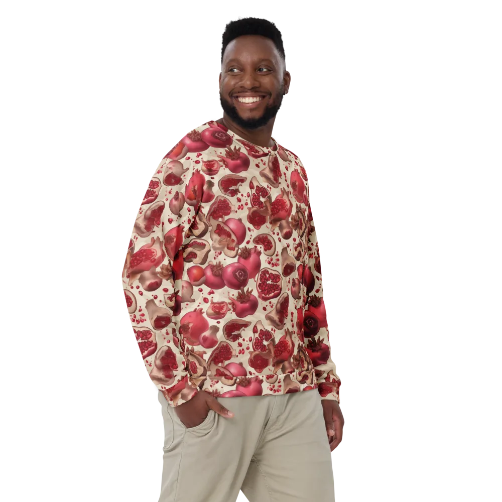 Pomegranate Atelier on Sweatshirt — Front