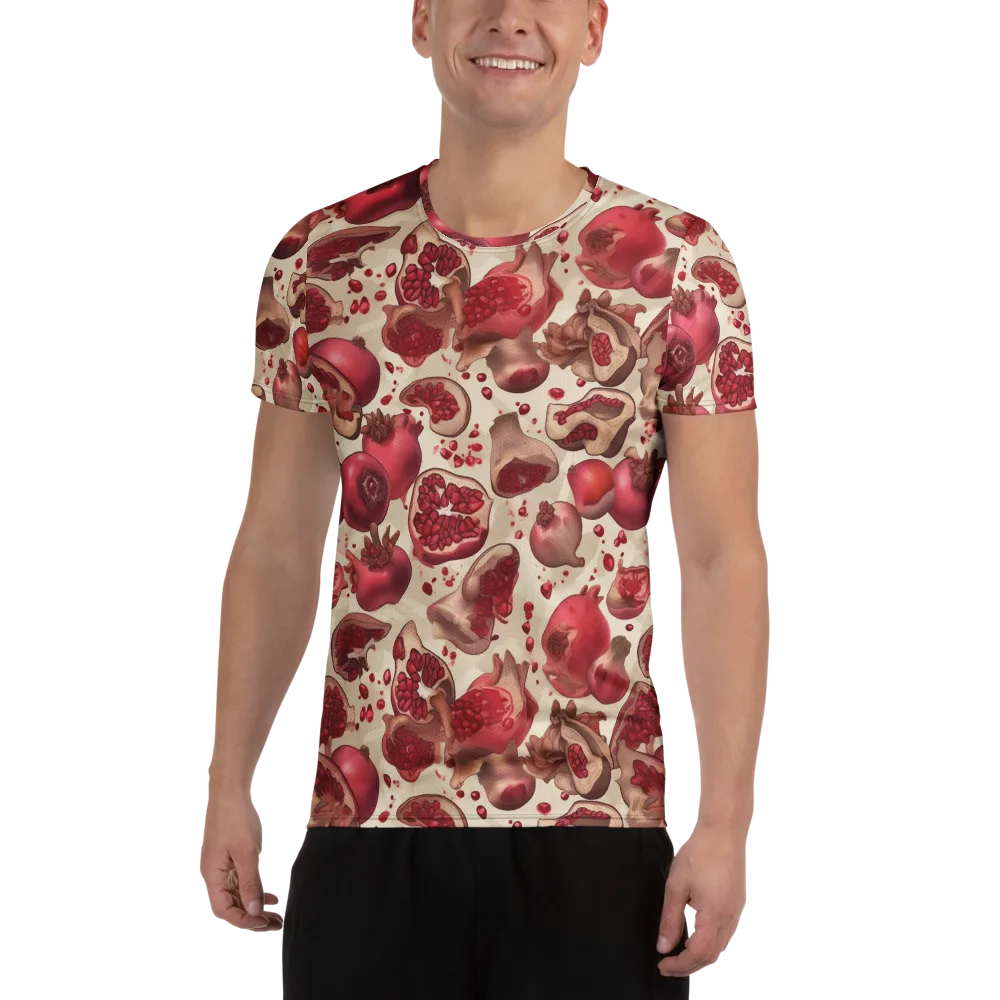 Pomegranate Atelier on Men's Athletic T-Shirt — Front
