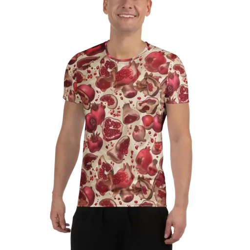 Pomegranate Atelier on a Men's Athletic T-Shirt