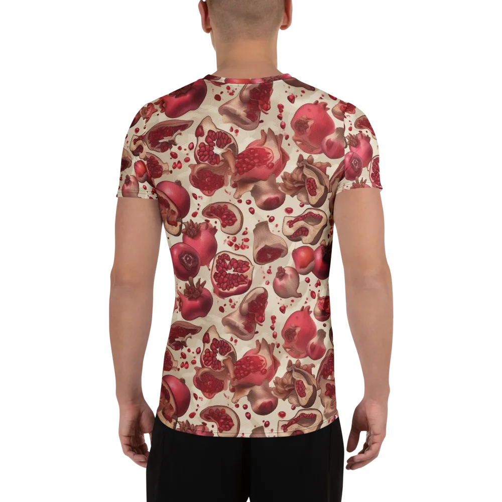 Pomegranate Atelier on Men's Athletic T-Shirt — Back