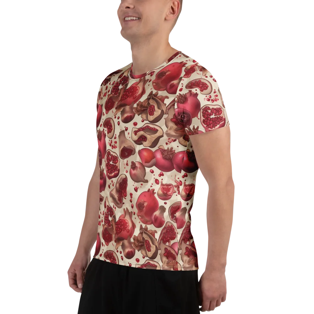 Pomegranate Atelier on Men's Athletic T-Shirt — Left