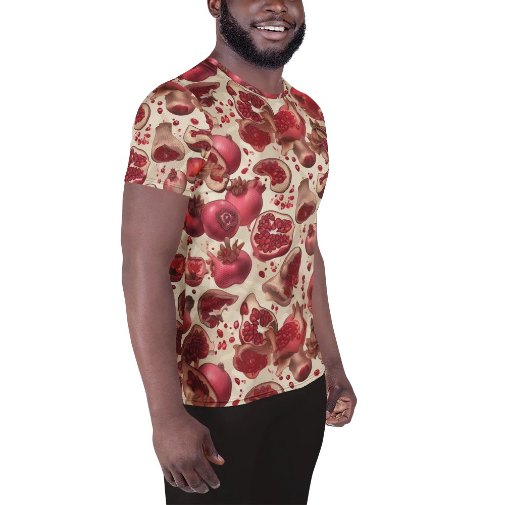 Pomegranate Atelier on Men's Athletic T-Shirt — Right