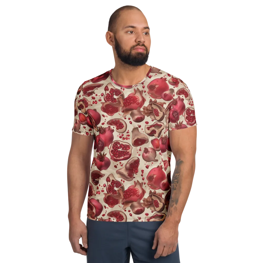 Pomegranate Atelier on Men's Athletic T-Shirt — Front