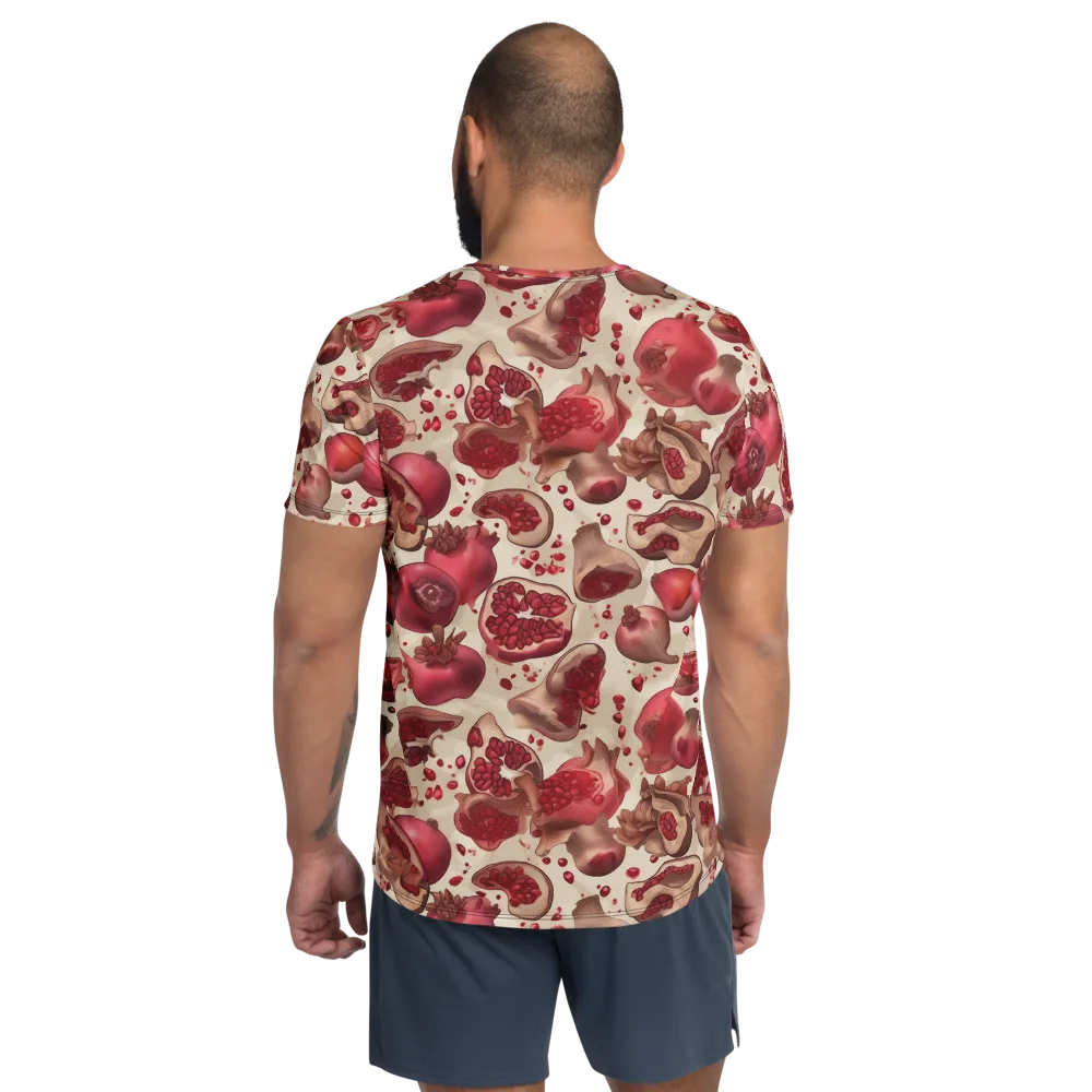 Pomegranate Atelier on Men's Athletic T-Shirt — Back
