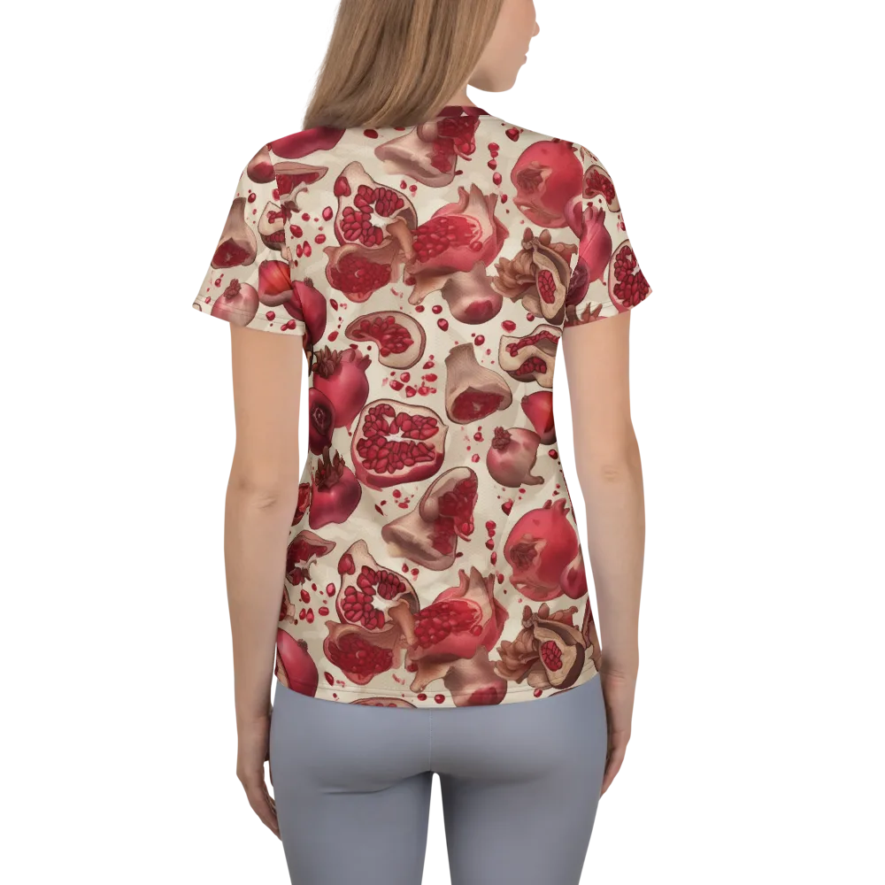 Pomegranate Atelier on Women's Athletic T-Shirt — Back