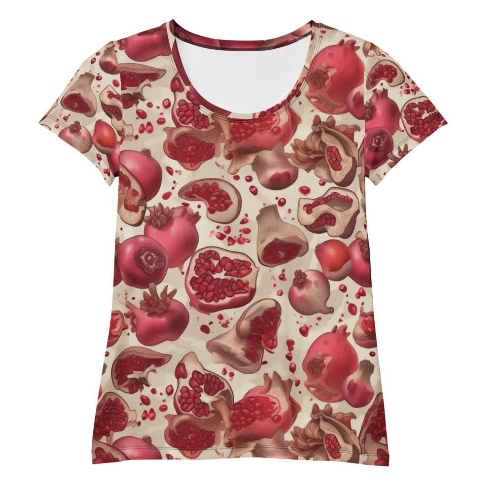 Pomegranate Atelier on Women's Athletic T-Shirt — Front