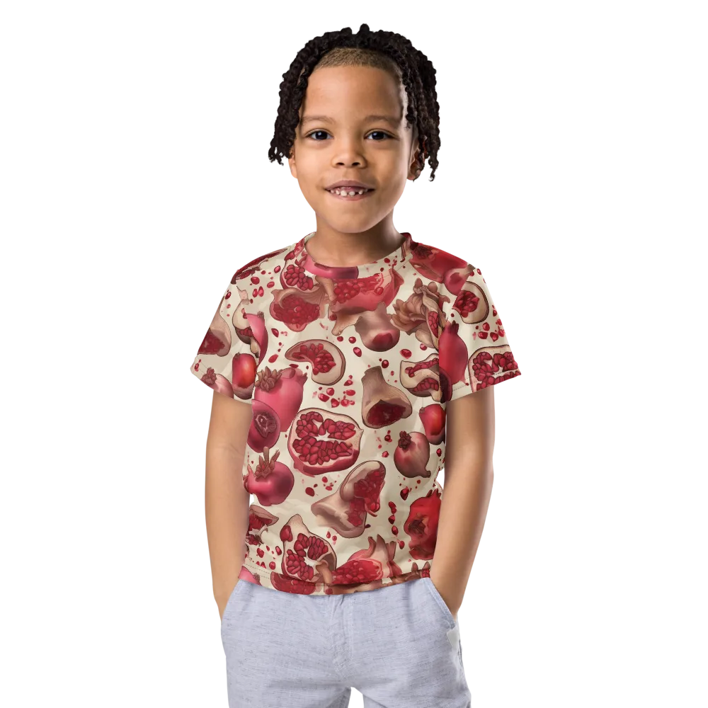 Pomegranate Atelier on Kids Crew Neck T-Shirt — Front