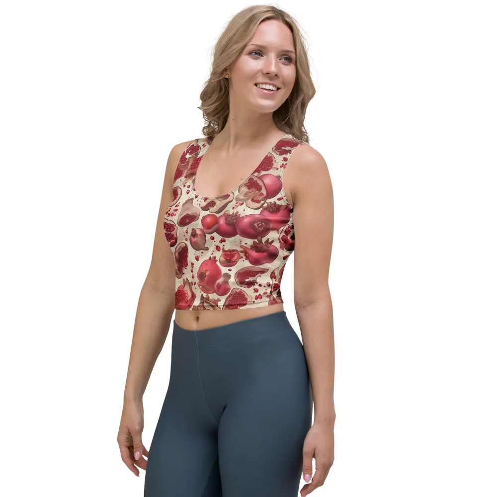 Pomegranate Atelier on Crop Top — Left Front