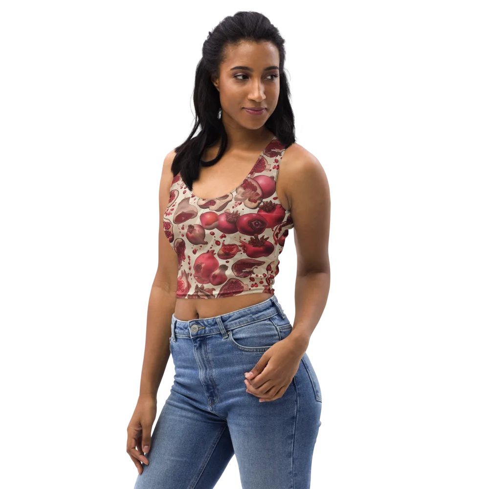 Pomegranate Atelier on Crop Top — Left Front