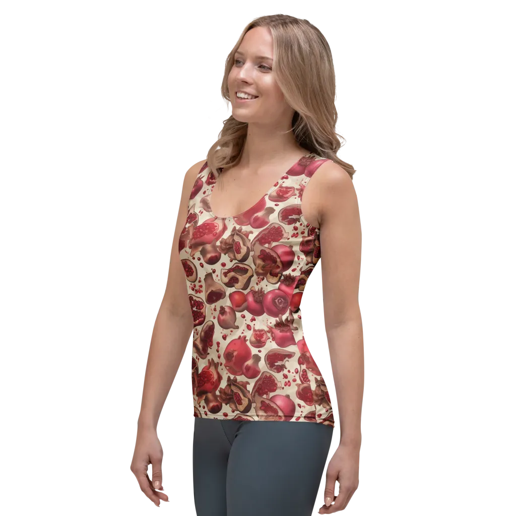 Pomegranate Atelier on Women's Tank Top — Left Front