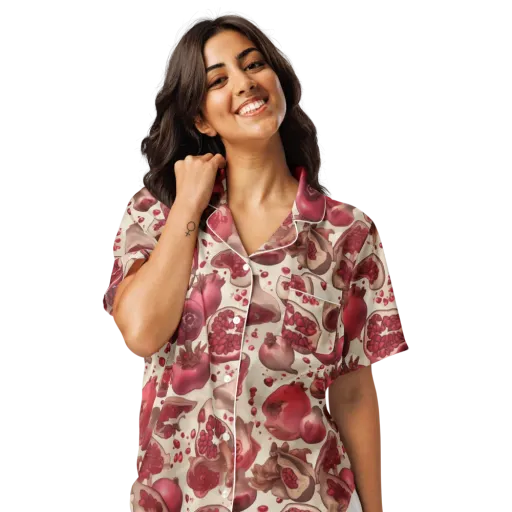 Pomegranate Atelier on a Women's Short Sleeve Pajama Top