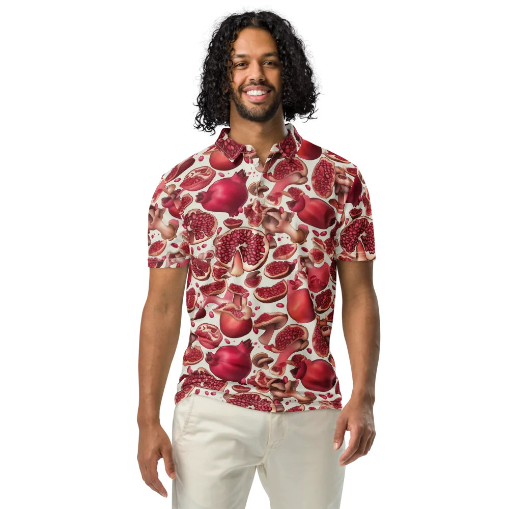 Pomegranate Parlor on Men's Slim Fit Polo Shirt — Front