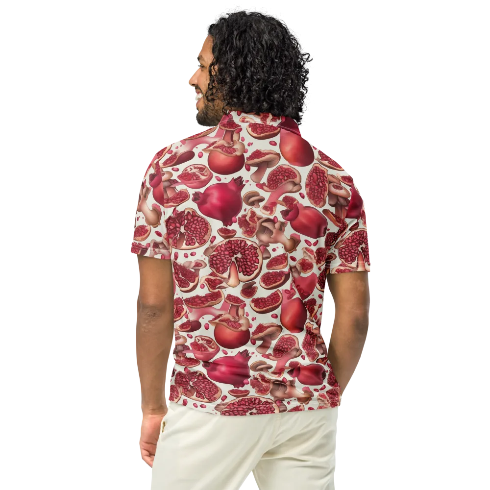 Pomegranate Parlor on Men's Slim Fit Polo Shirt — Back