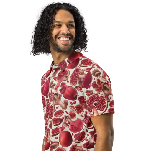 Pomegranate Parlor on a Men's Slim Fit Polo Shirt