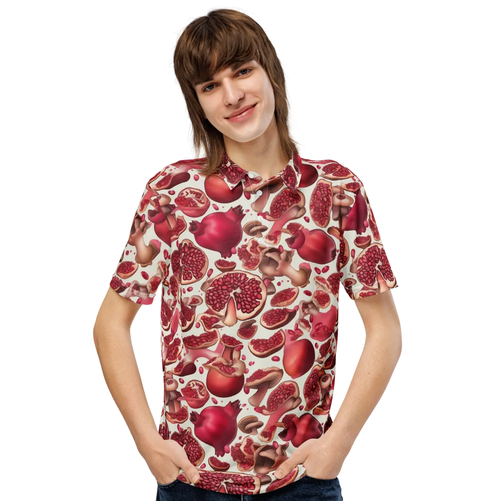 Pomegranate Parlor on Men's Slim Fit Polo Shirt — Front