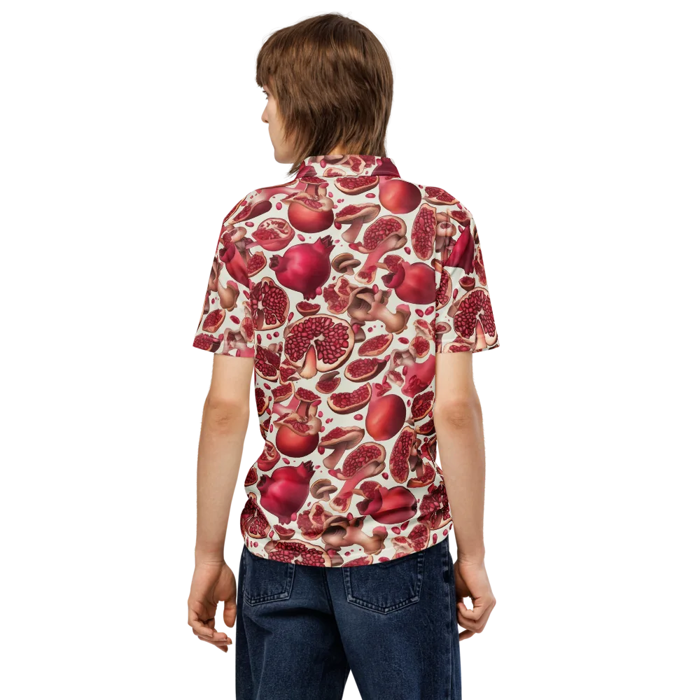 Pomegranate Parlor on Men's Slim Fit Polo Shirt — Back