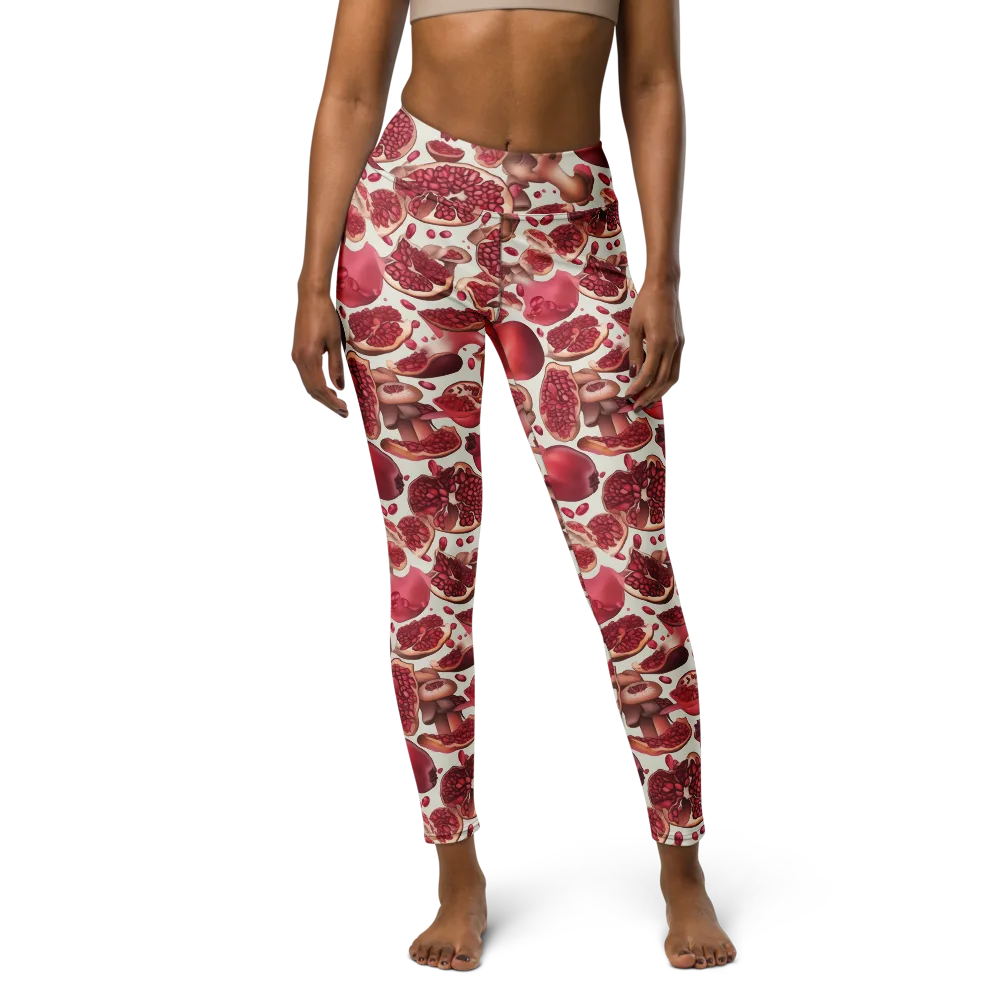 Pomegranate Parlor on Yoga Leggings — Front