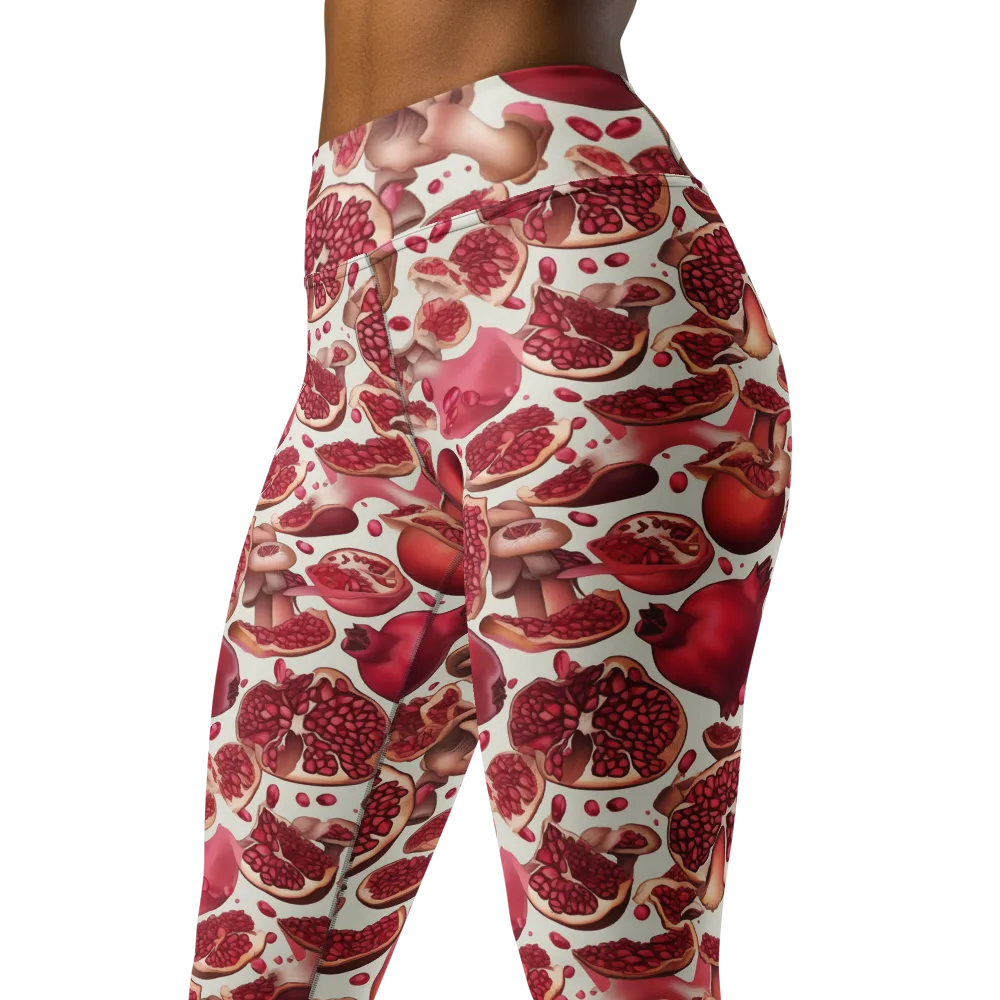 Pomegranate Parlor on Yoga Leggings — Left Front