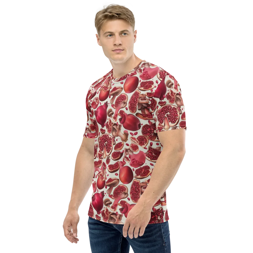 Pomegranate Parlor on Men's Crew Neck T-Shirt — Left