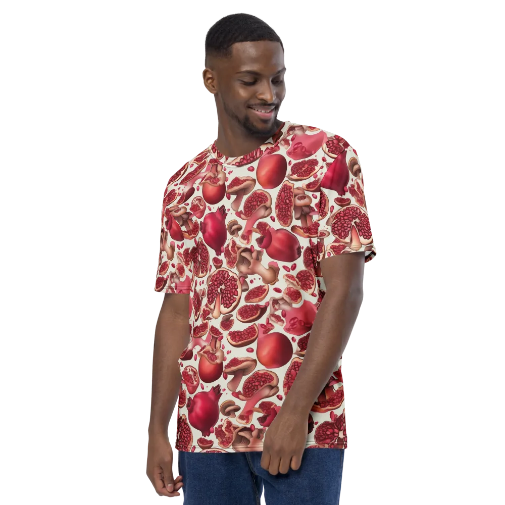 Pomegranate Parlor on Men's Crew Neck T-Shirt — Left