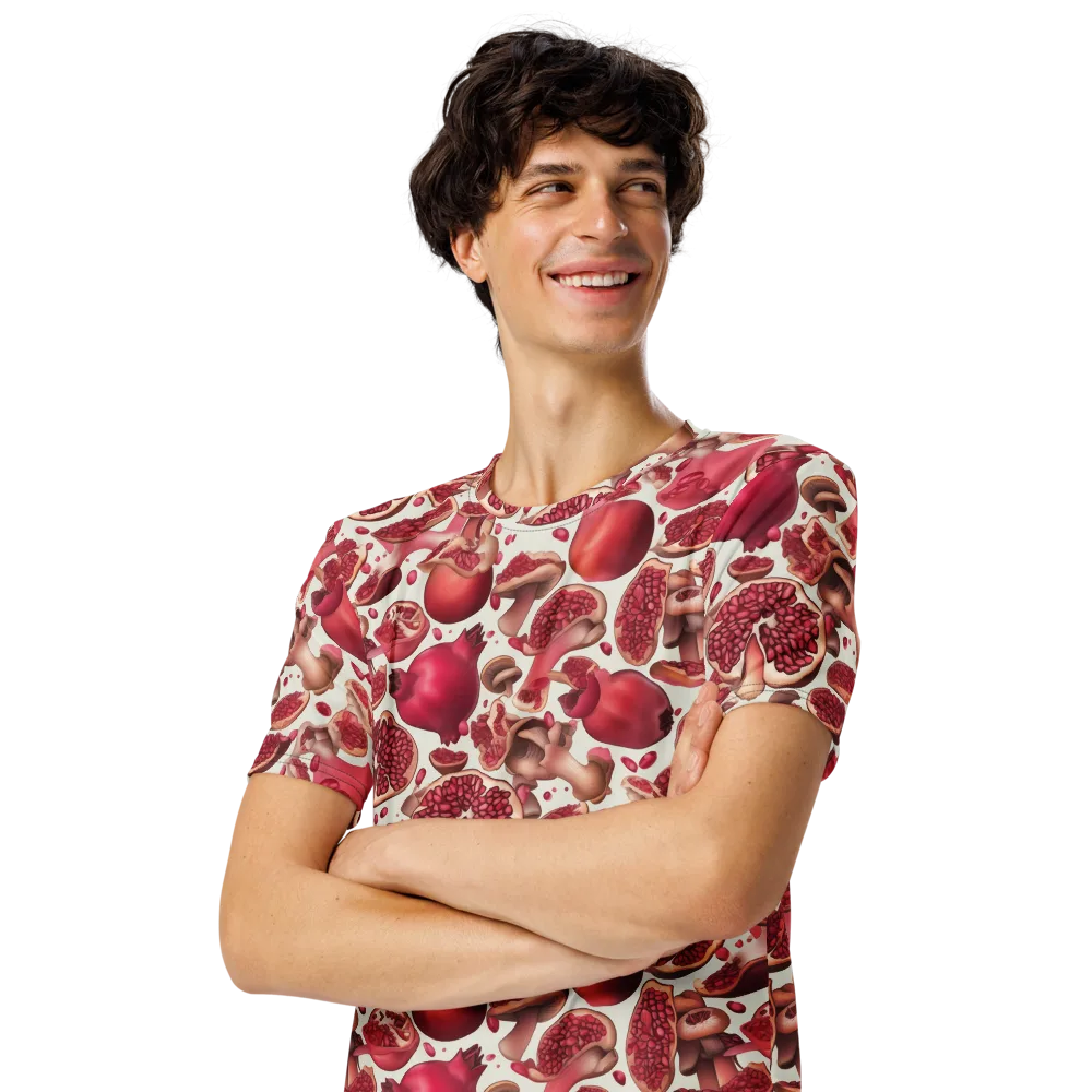 Pomegranate Parlor on Men's Crew Neck T-Shirt — Left Front
