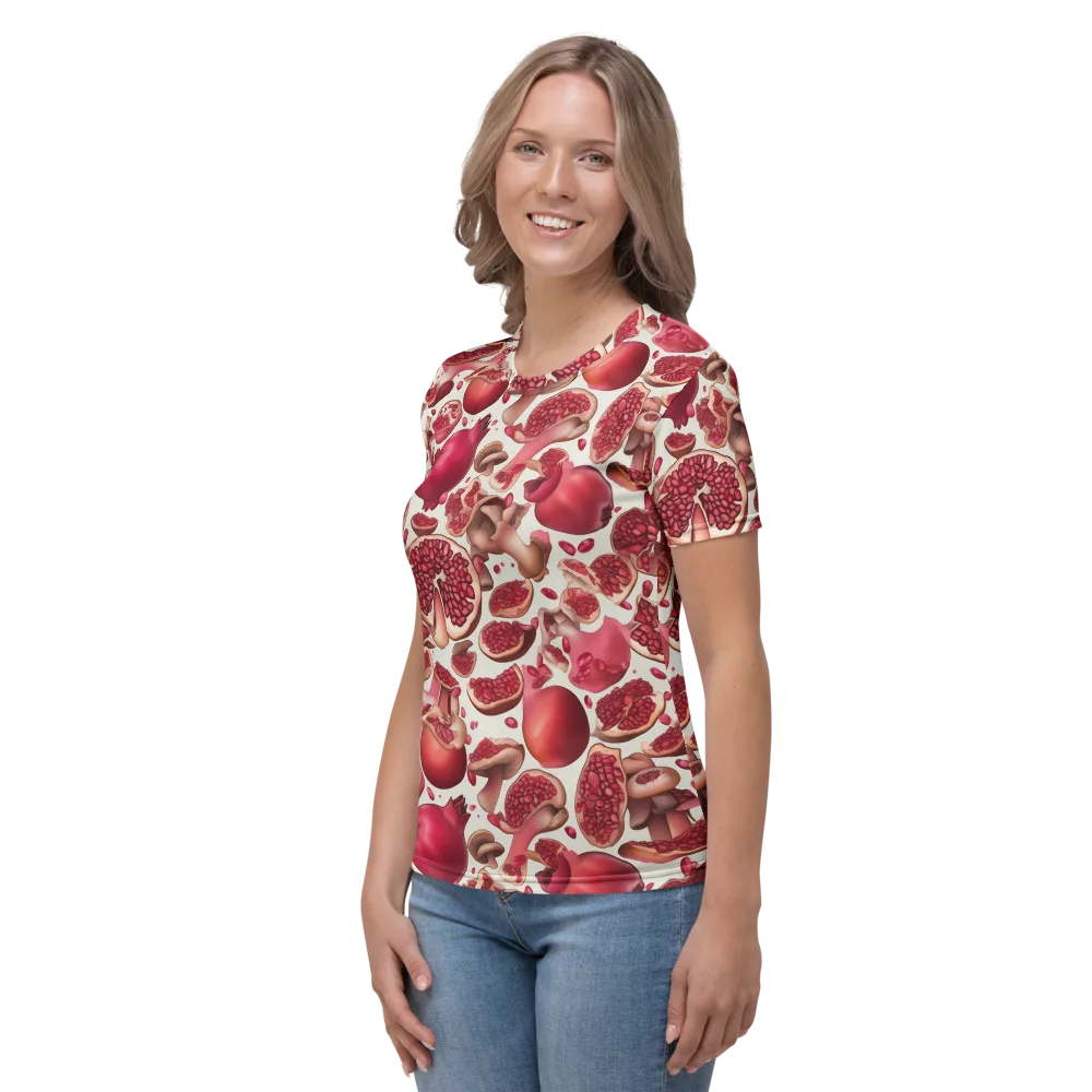 Pomegranate Parlor on Women's Crew Neck T-Shirt — Left