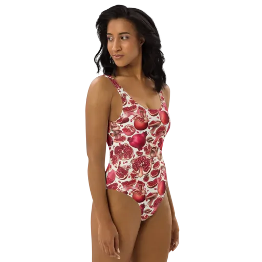 Pomegranate Parlor on a One-Piece Swimsuit