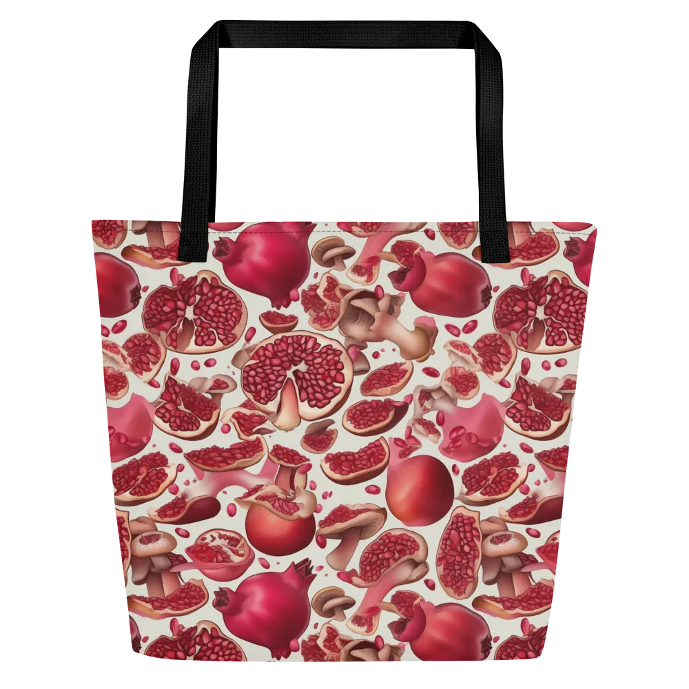 Pomegranate Parlor on Large Tote Bag W/ Pocket — Front