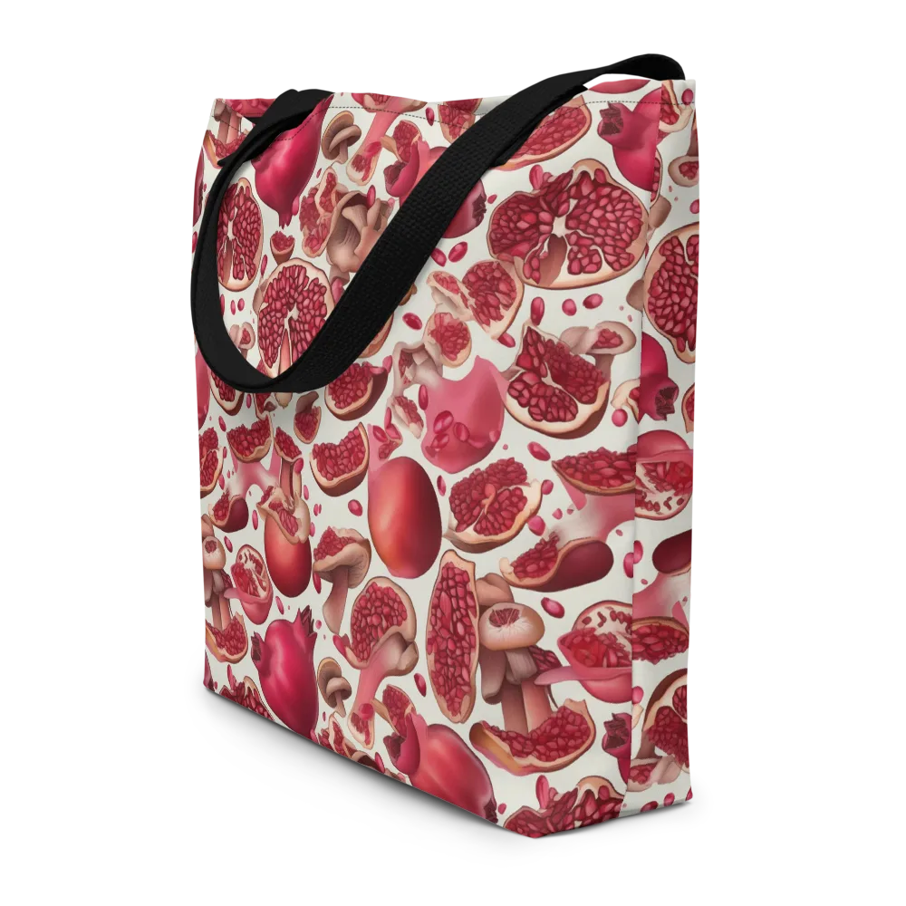 Pomegranate Parlor on Large Tote Bag W/ Pocket — Front