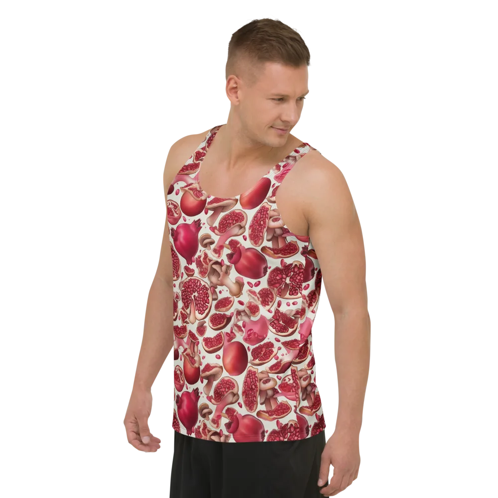 Pomegranate Parlor on Men's Tank Top — Left Front