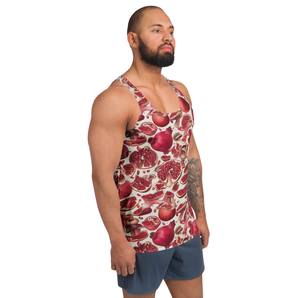 Pomegranate Parlor on Men's Tank Top — Right Front