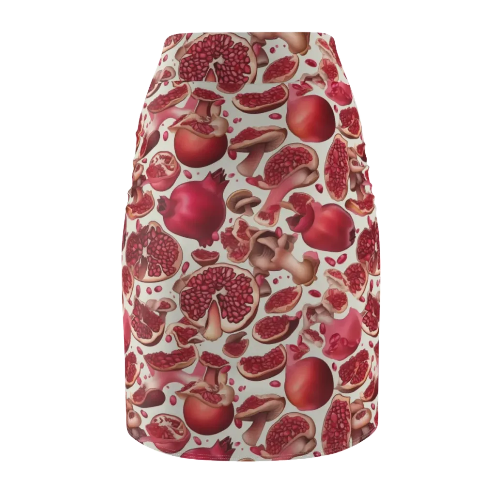 Pomegranate Parlor on Pencil Skirt — Back