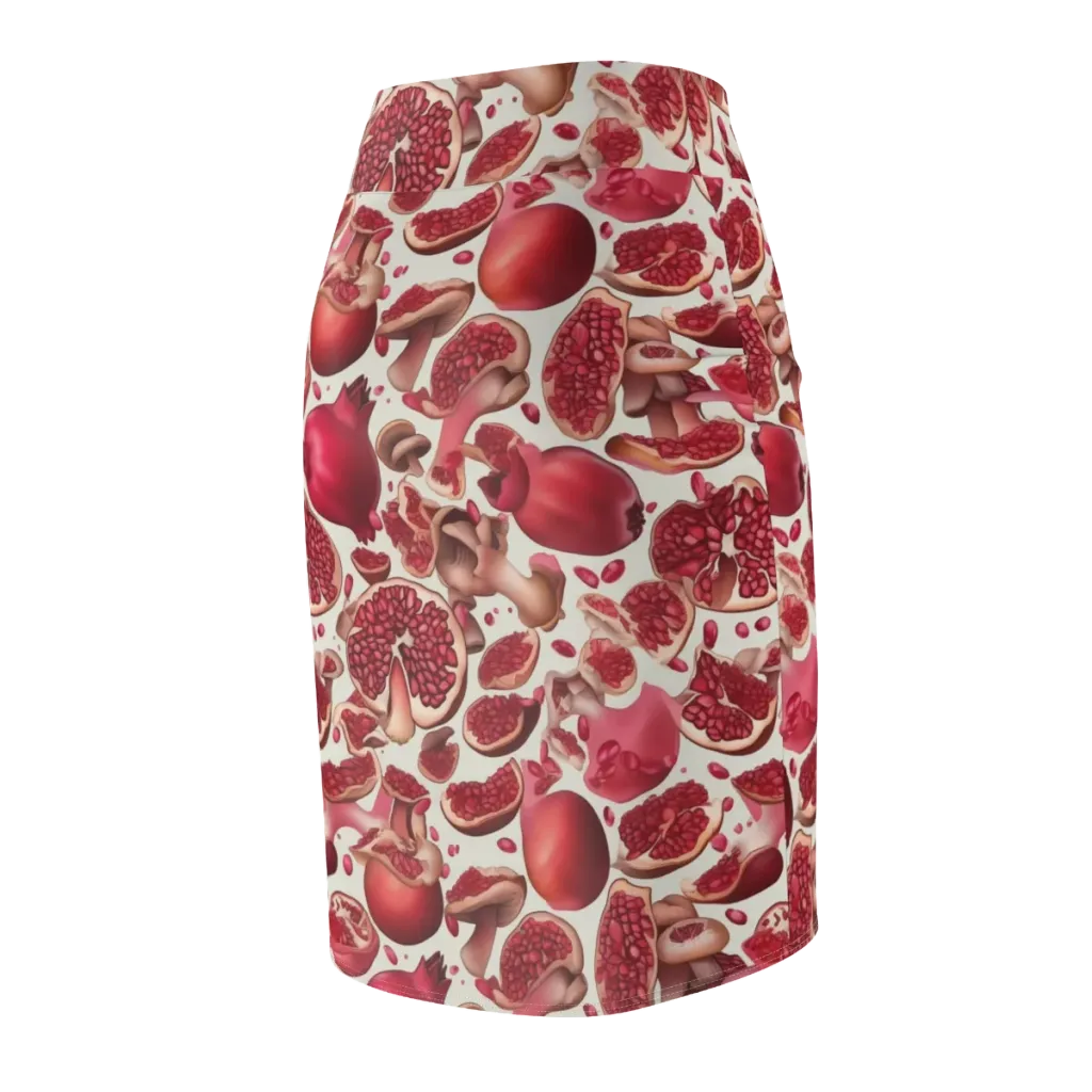 Pomegranate Parlor on Pencil Skirt — Back Side