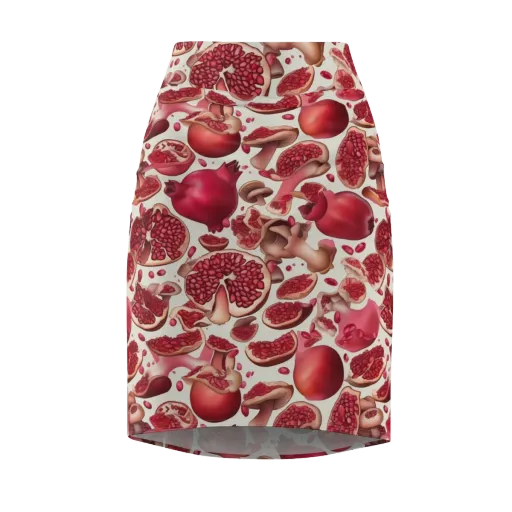 Pomegranate Parlor on a Pencil Skirt