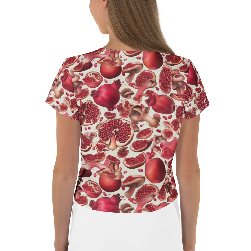 Pomegranate Parlor on Crop Tee — Back