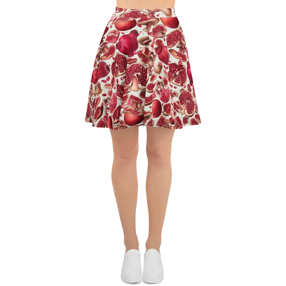 Pomegranate Parlor on Skater Skirt — Front