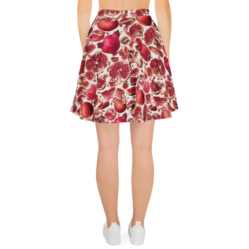Pomegranate Parlor on Skater Skirt — Back