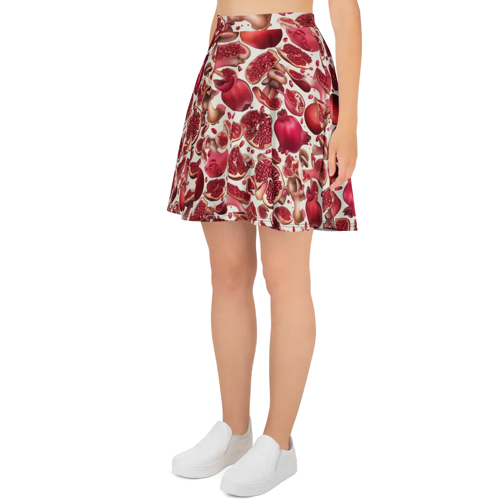 Pomegranate Parlor on Skater Skirt — Left