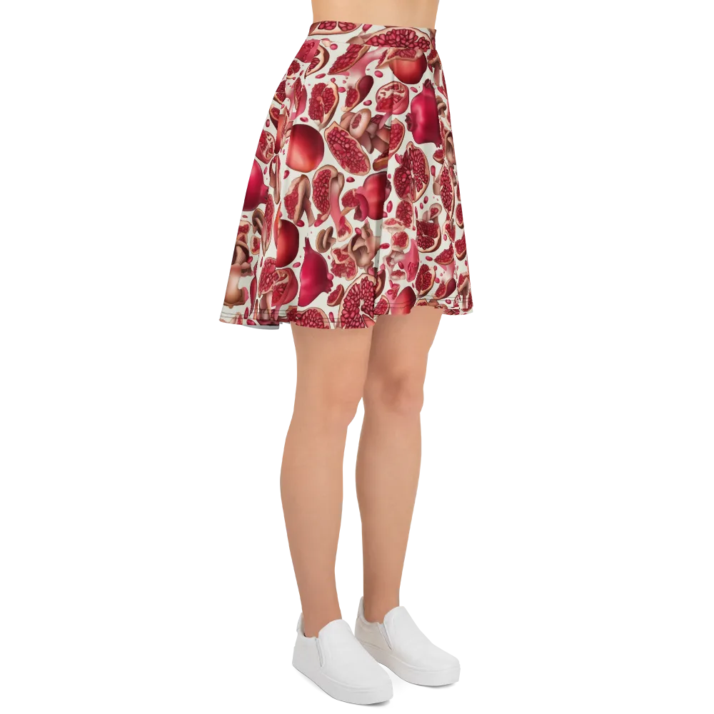 Pomegranate Parlor on Skater Skirt — Right