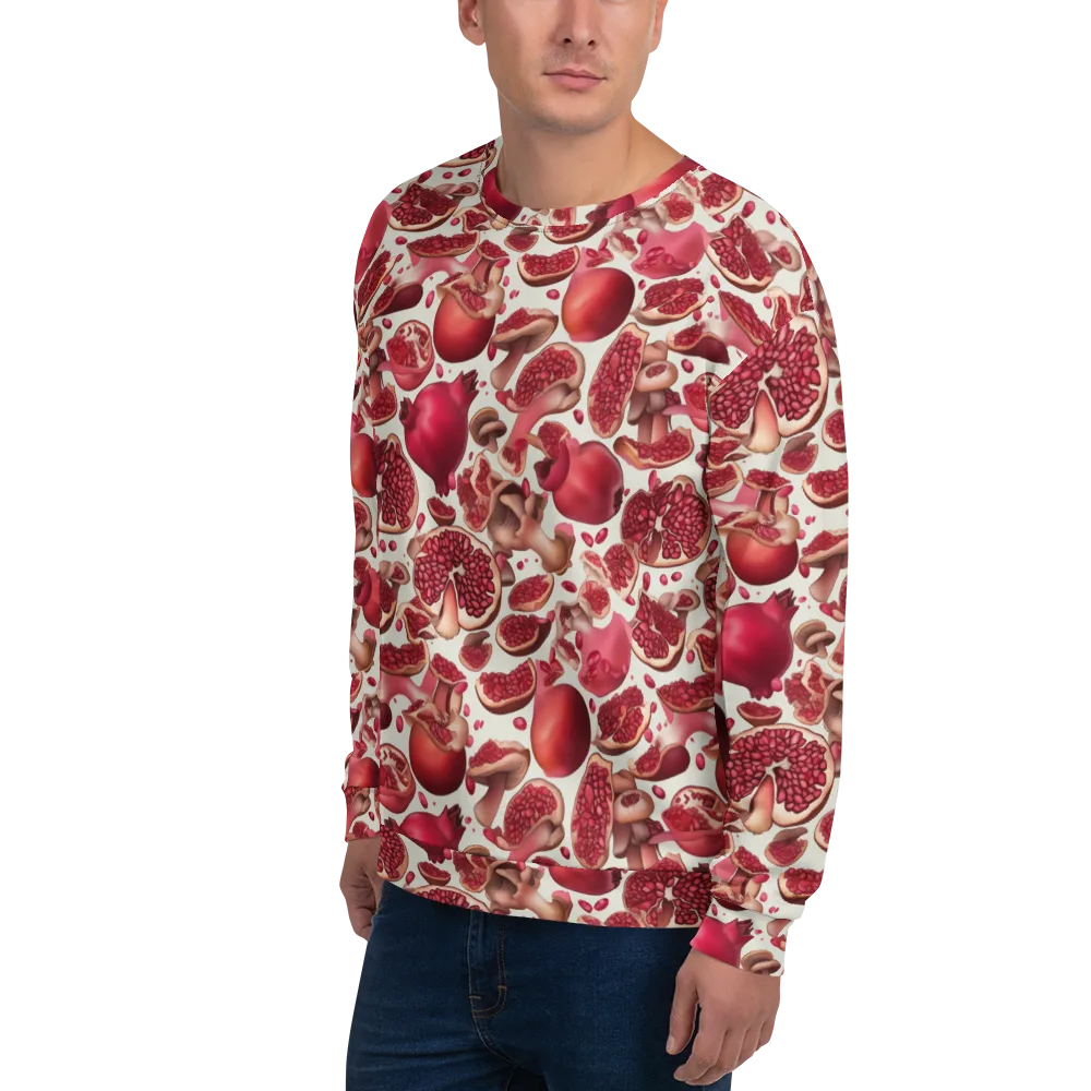 Pomegranate Parlor on Sweatshirt — Left Front