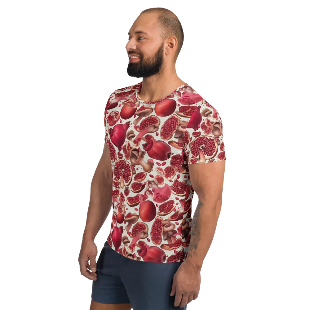 Pomegranate Parlor on Men's Athletic T-Shirt — Left