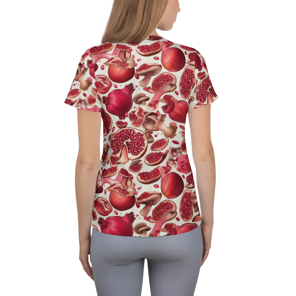 Pomegranate Parlor on Women's Athletic T-Shirt — Back