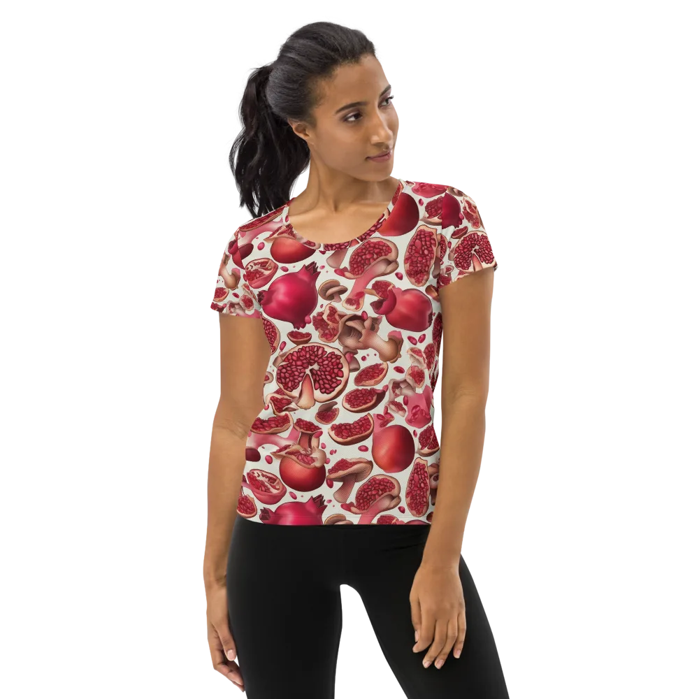 Pomegranate Parlor on Women's Athletic T-Shirt — Front