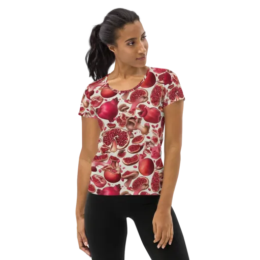 Pomegranate Parlor on a Women's Athletic T-Shirt