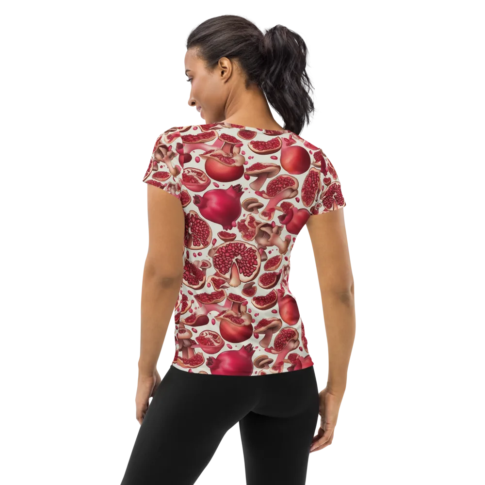 Pomegranate Parlor on Women's Athletic T-Shirt — Back