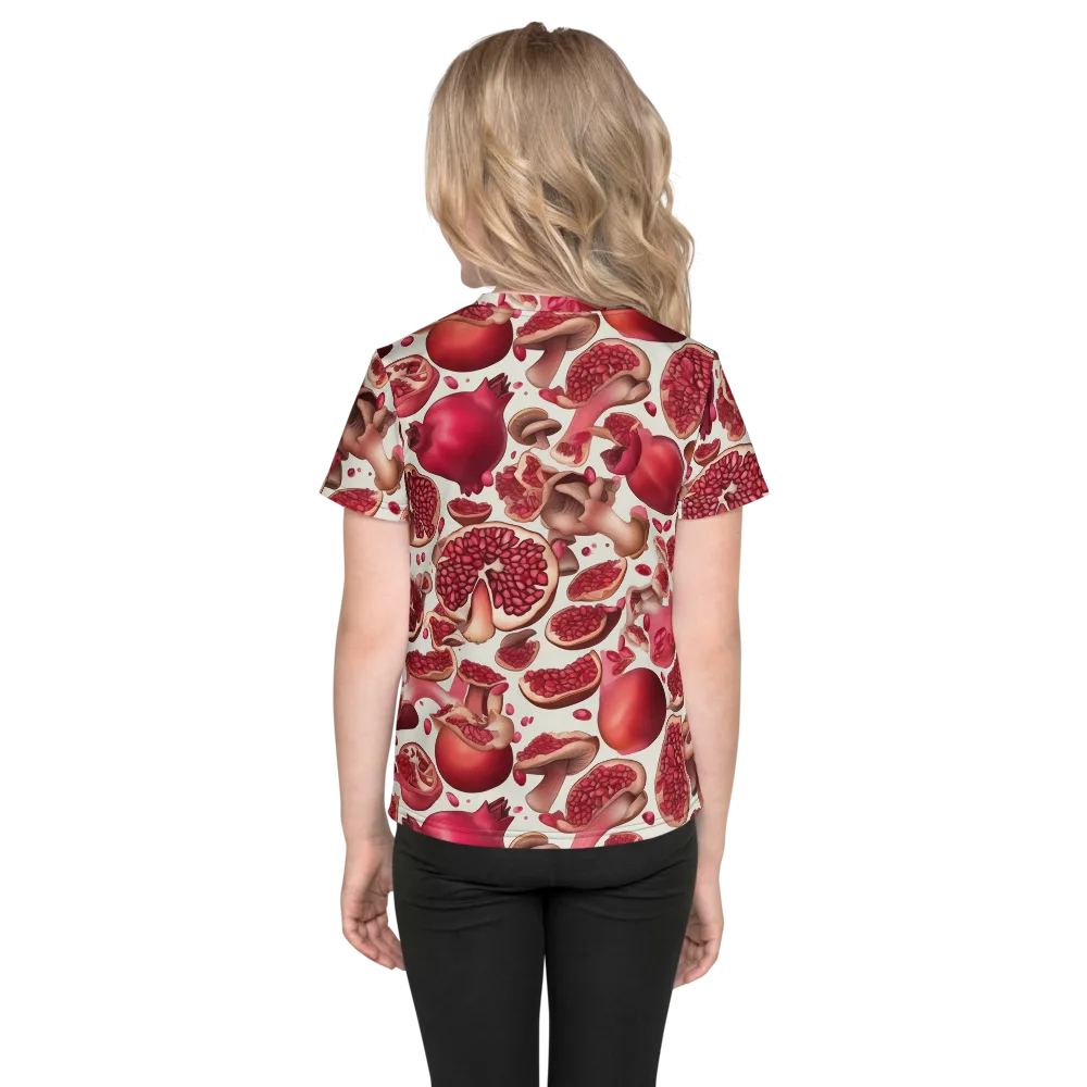 Pomegranate Parlor on Kids Crew Neck T-Shirt — Back