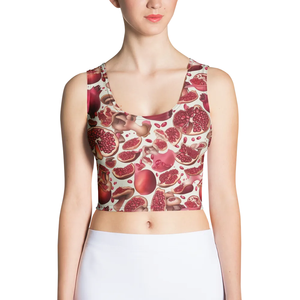 Pomegranate Parlor on Crop Top — Front